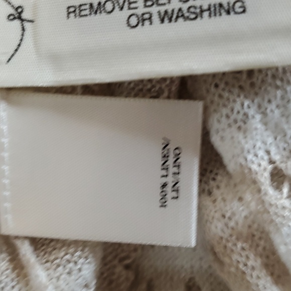 Ann Taylor Open Weave Linen Striped Sweater NWT Size Medium - Picture 5 of 6